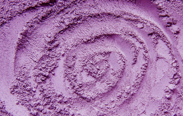 dry mask of clay powder. Selective focus.