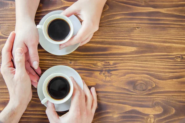 Uma Xícara Café Foco Seletivo — Fotografia de Stock