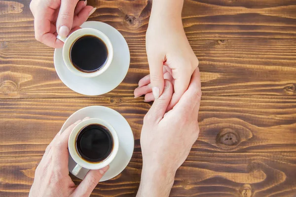 Uma Xícara Café Foco Seletivo — Fotografia de Stock