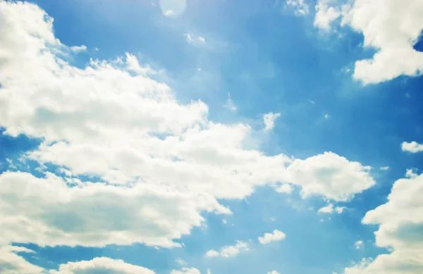 Cielo Nubes Blancas Enfoque Selectivo — Foto de Stock