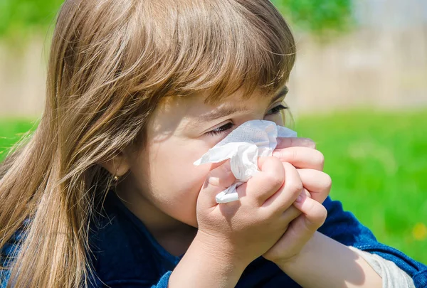 Szezonális Allergia Gyermek Nátha Szelektív Összpontosít — Stock Fotó