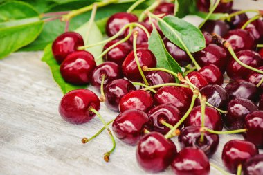 Kırmızı Kiraz. Seçici odak. 