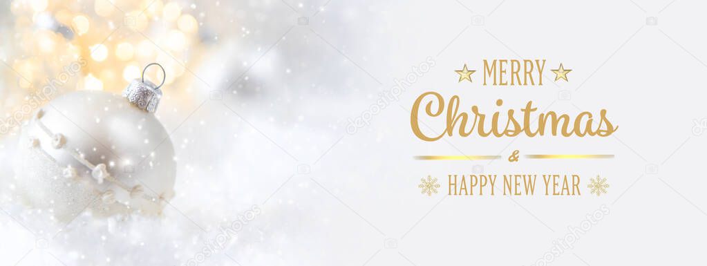 Merry Christmas and Happy New Year, Holidays greeting card background. Selective focus.