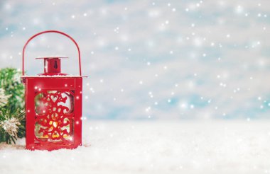 Dekorlu güzel bir Noel arkaplanı. Seçici odak.