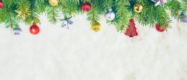 Noel arkaplanı. Mutlu yıllar. Seçici odak