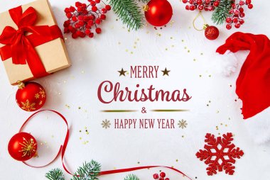 Güzel dekorlu bir Noel arkaplanı. Seçici odak.