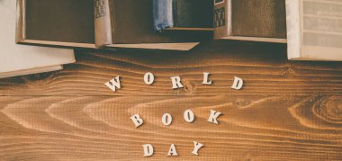 World Book Day. Book background. Selective focus Nature clipart