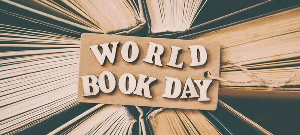 World Book Day. Book background. Selective focus Nature