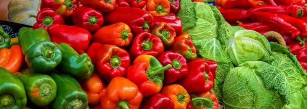 Рынок Киосков Овощами Фруктами Выборочный Фокус Еда — стоковое фото