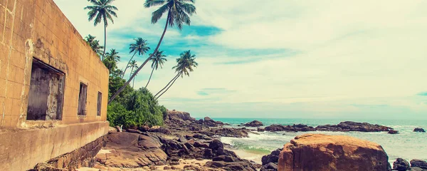 Sri Lanka Een Eiland Met Een Vuurtoren Selectieve Focus Natuur — Stockfoto
