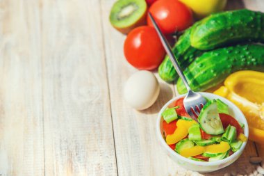 Düzgün beslenme kavramı. Diyet olsun. Seçici odaklanma. Doğa,