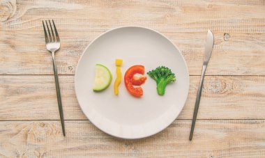 Düzgün beslenme kavramı. Diyet olsun. Seçici odaklanma. Doğa,