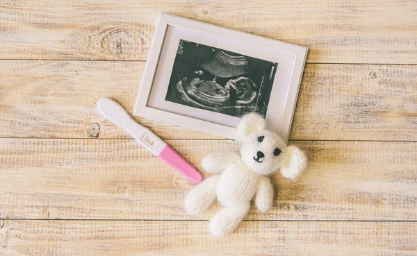 Immagine Ultrasuoni Della Fotografia Degli Accessori Bambino Concentrazione Selettiva Bambino — Foto Stock