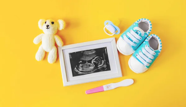 Immagine Ultrasuoni Della Fotografia Degli Accessori Bambino Concentrazione Selettiva Bambino — Foto Stock