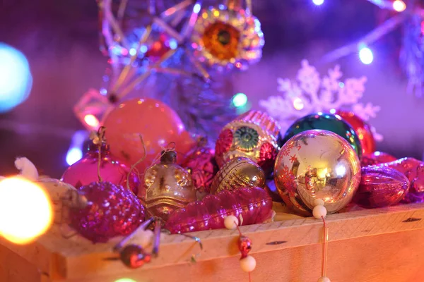 Encomende uma caixa de brinquedos de Natal — Fotografia de Stock