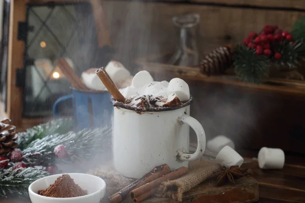 Guimauve au chocolat chaud — Photo