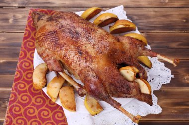 Kızarmış ördek Noel tablo 