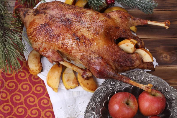 Kızarmış ördek Noel tablo 