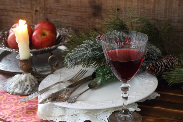 Bodegón con vino tinto —  Fotos de Stock