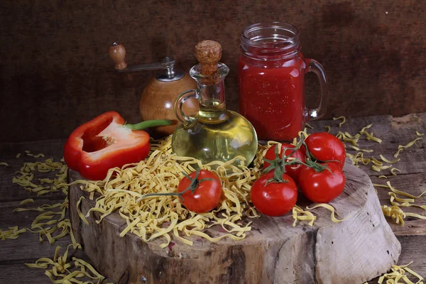 Ingredientes para cocinar pasta — Foto de Stock