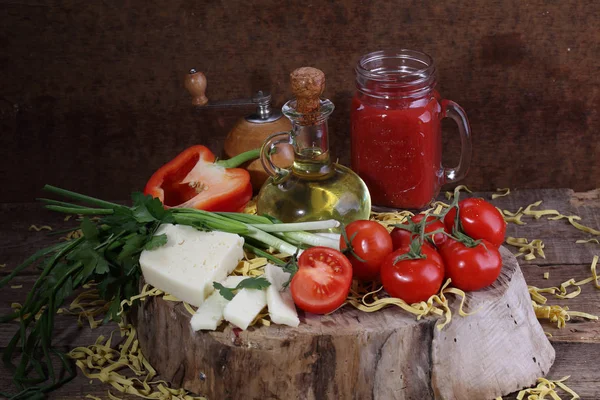 Ingredientes para cocinar pasta — Foto de Stock