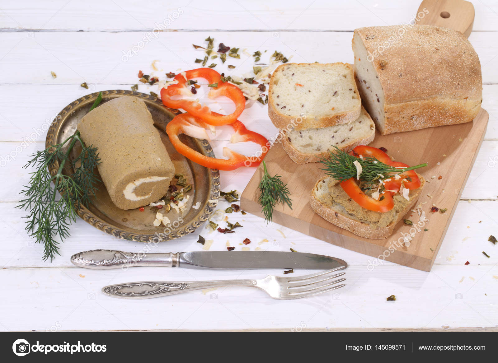 Liver pate with butter and spices Stock Photo by ©DmZo 145099571