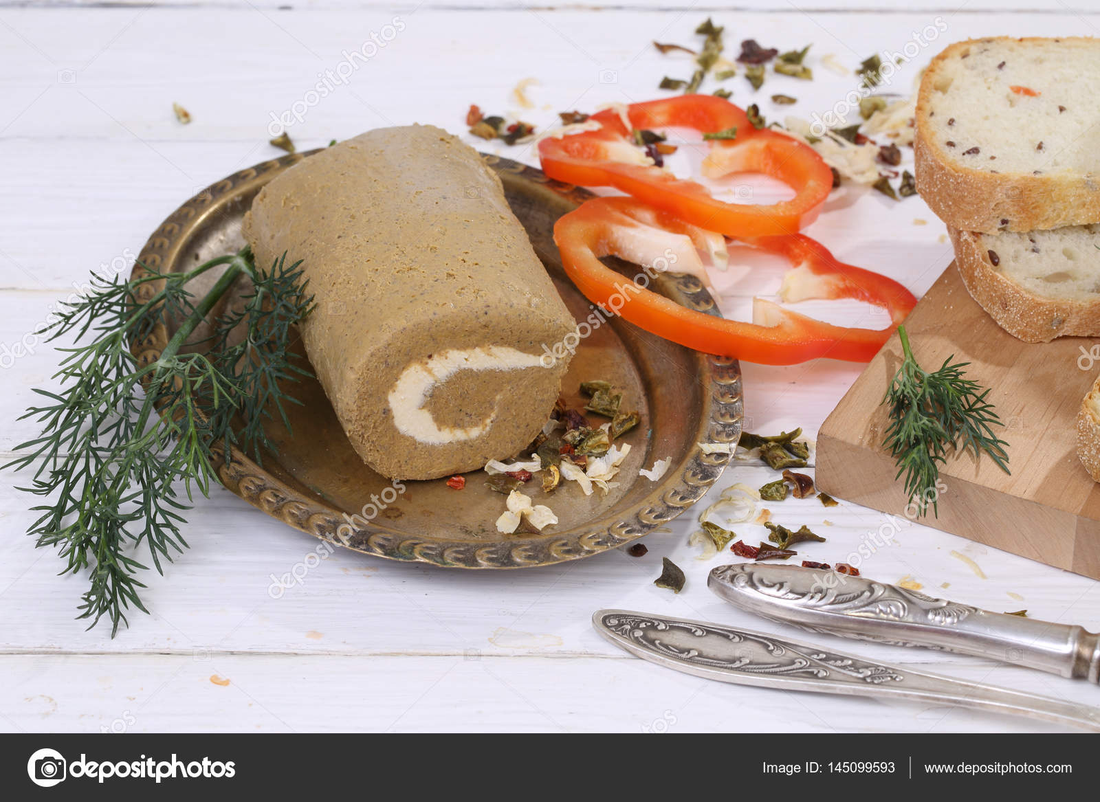 Liver pate with butter and spices Stock Photo by ©DmZo 145099593