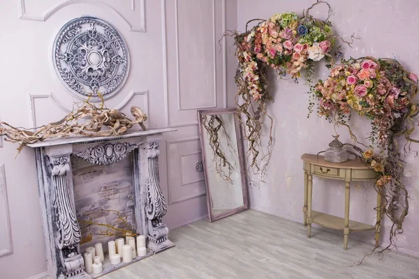 Beautiful Floral Decor Interior Studio — Stock Photo, Image