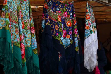 Güzel şallar ticaret. Fuar alanı