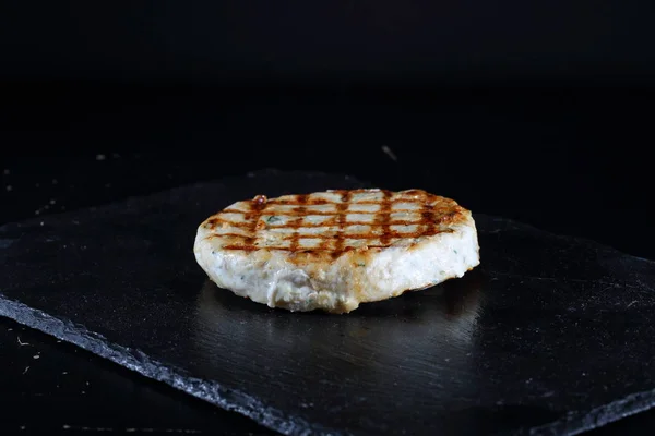 Burger Cutlet Gegrilde Kippenschnitzel — Stockfoto