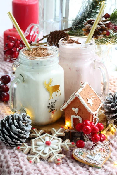 Milchshake Mit Eis Und Schokolade — Stockfoto