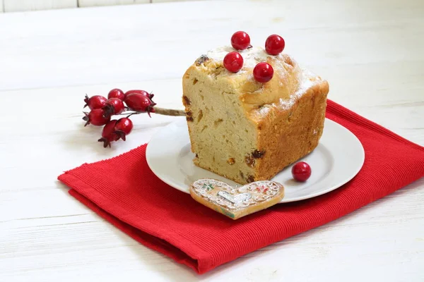 Cupcake Natale Sfondo Rosso — Foto Stock