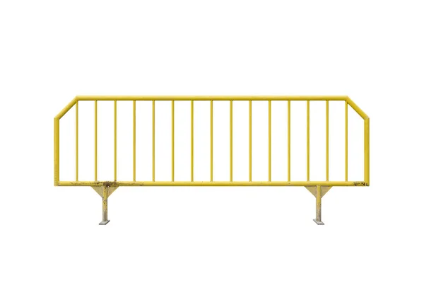 Yellow temporary fence. — Stock Photo, Image