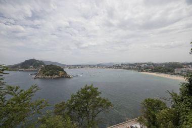 La concha San Sebastian (Guipuzcoa, Bask Ülkesi, İspanya defne).