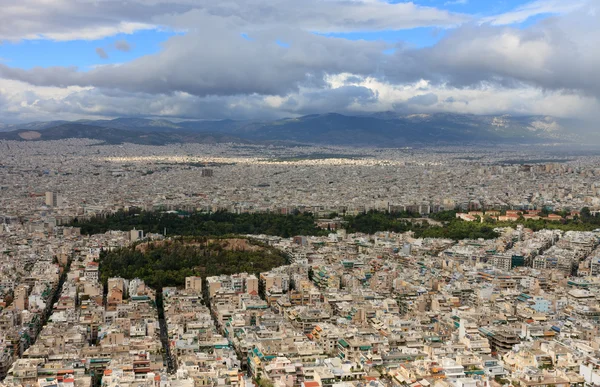 Luftaufnahme von Athen vom lycabettus — Stockfoto