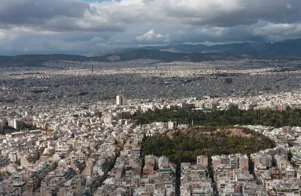 Luftaufnahme von Athen vom lycabettus — Stockfoto