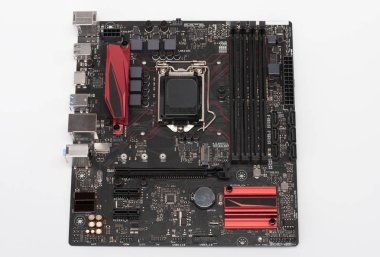 Modern, yeni, anakart üzerinde beyaz arka plan izole 