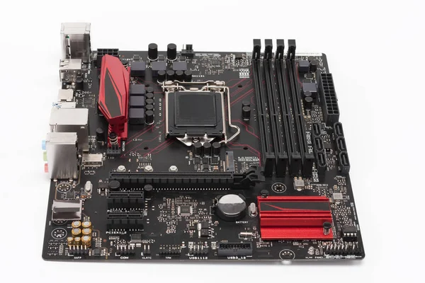 Modern, yeni, anakart üzerinde beyaz arka plan izole 