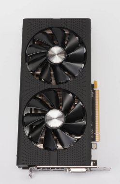 Yeni modern oyun grafik kartı üzerinde beyaz 