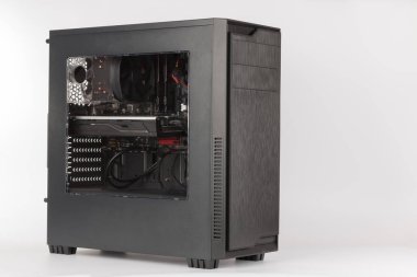 Midi tower bilgisayar kasasının Şeffaf Akrilik yüzü 