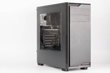 Midi tower bilgisayar kasasının Şeffaf Akrilik yüzü 