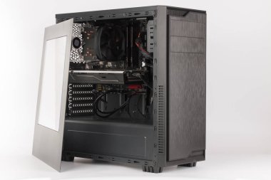 Midi tower bilgisayar kasasının Şeffaf Akrilik yüzü 