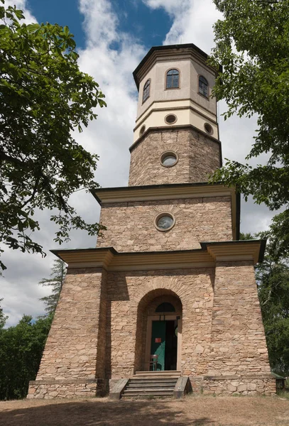 Lookout tower Babylon in Czech Republic, tower is stone in Empir — Stock Photo, Image