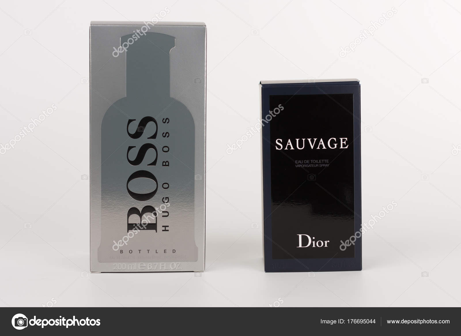 Boxes of Hugo Boss Boss Botled and Dior 