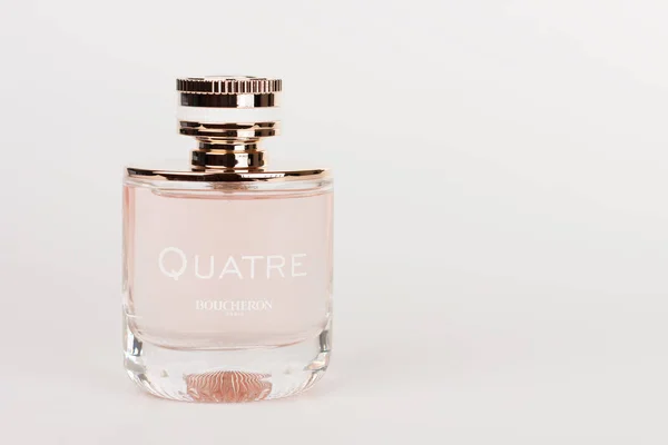 Bottle of the new fragrance for women Quatre Boucheron — Stock Photo, Image