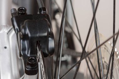 Hidrolik arka disk fren, dağ bisikleti, görünümü, studi kapatın