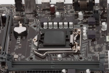 Modern, yeni, anakart izole kapatmak görünümü