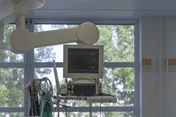 Feixe Com Monitor Uti Hospital Local Onde Podem Ser Tratados — Fotografia de Stock