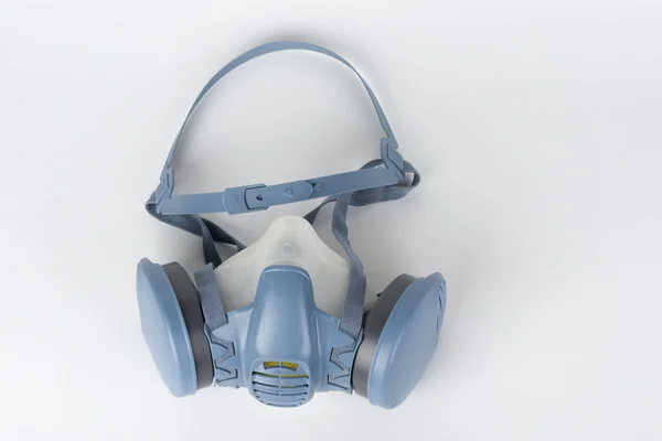 Maschera Respiratore Mezza Faccia Doppio Filtro Dispositivi Protezione Individuale Protezione — Foto Stock