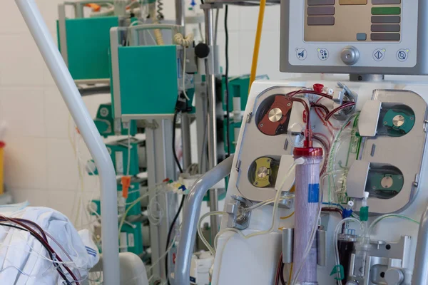 Maszyna Dializy Oiom Szpitalu Miejscu Gdzie Można Leczyć Pacjentów Zapaleniem — Zdjęcie stockowe